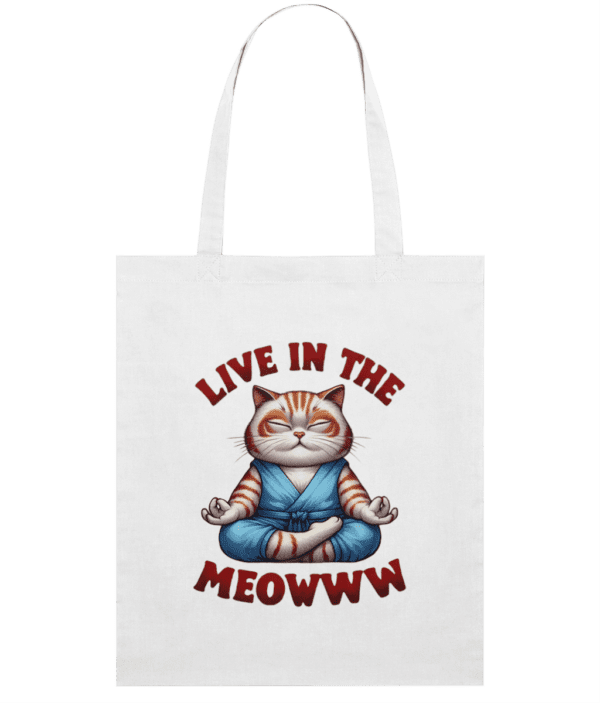 Sacoșă din bumbac „Live in the meowww” - imagine 2