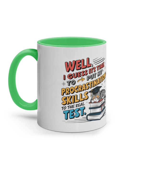 Cană ceramică colorată „Time to put my procrastination skills to test” - imagine 6