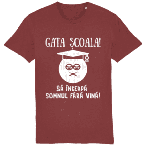 Tricou unisex pentru absolvenți „Gata școala!”