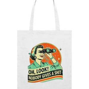 Sacoșă din bumbac „Nobody gives a shit”