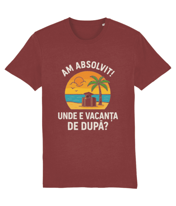 Tricou unisex „Am absolvit. Unde e vacanța de după?” - imagine 3
