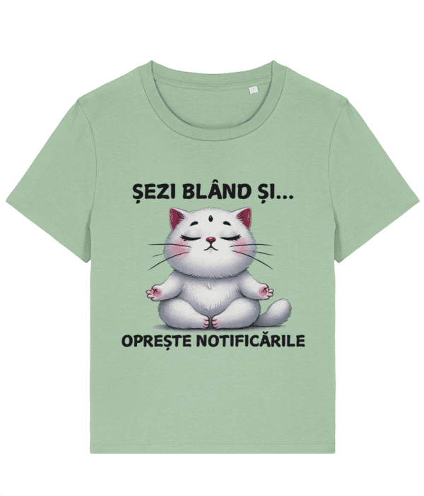 Tricou damă „Șezi blând și oprește notificările” - imagine 2