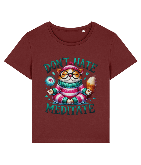 Tricou damă „Don't hate. Meditate” - imagine 8