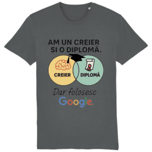 Tricou unisex „Creier și diplomă”