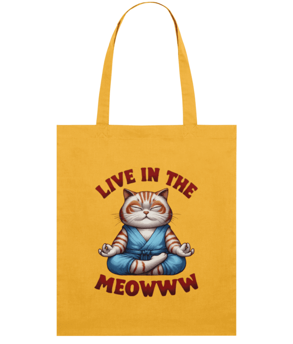 Sacoșă din bumbac „Live in the meowww” - imagine 3