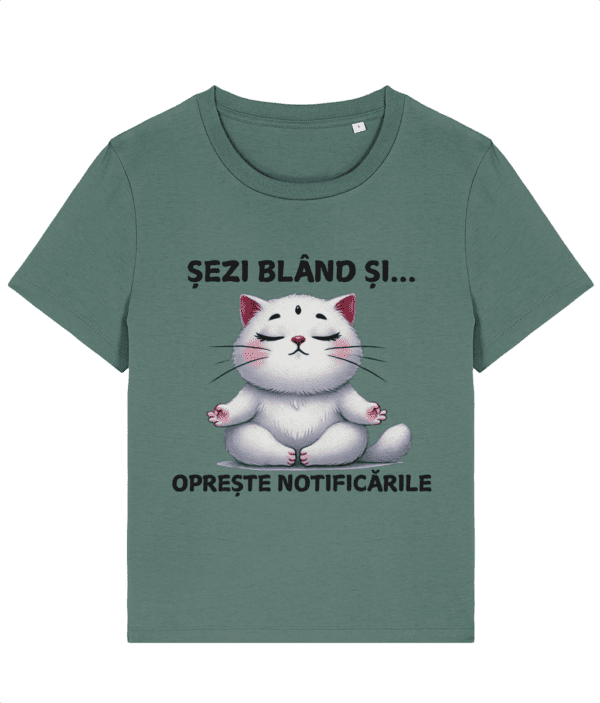 Tricou damă „Șezi blând și oprește notificările” - imagine 6