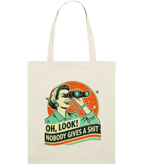 Sacoșă din bumbac „Nobody gives a shit” - imagine 5