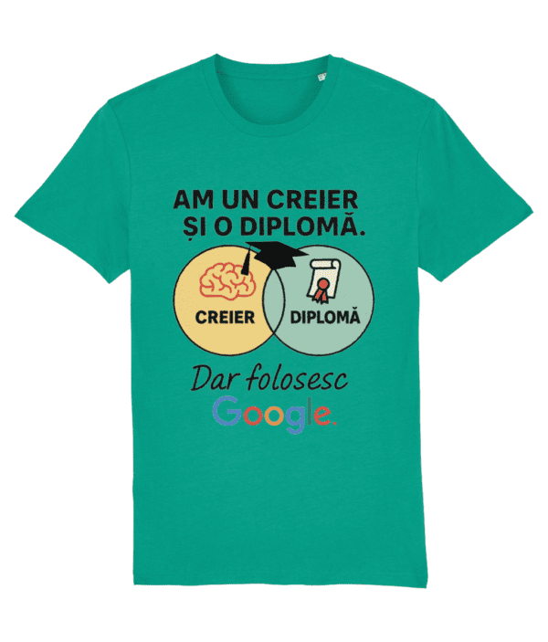 Tricou unisex „Creier și diplomă” - imagine 6