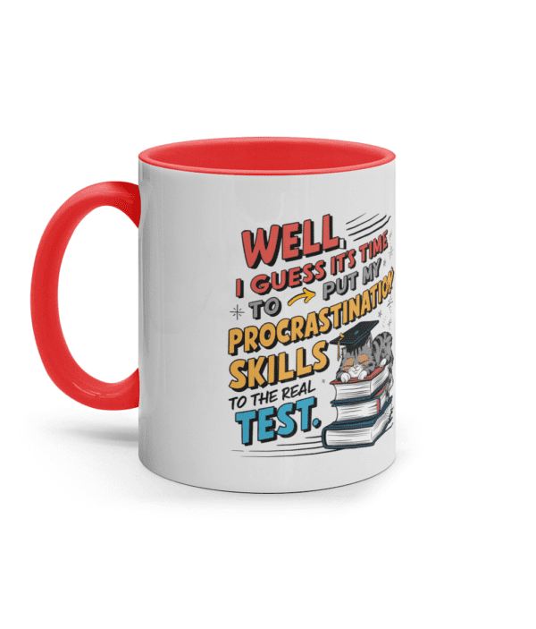 Cană ceramică colorată „Time to put my procrastination skills to test” - imagine 5