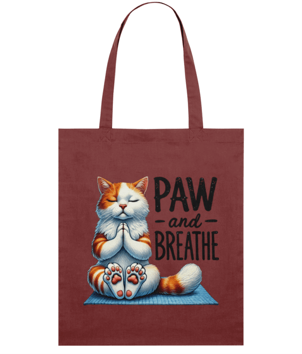 Sacoșă din bumbac „Paw and breathe” - imagine 6