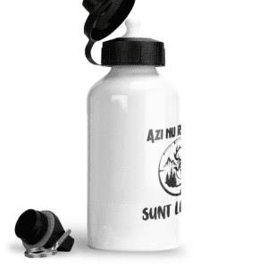 Bidon sport din aluminiu cu carabină „Azi nu răspund. Sunt la pește”