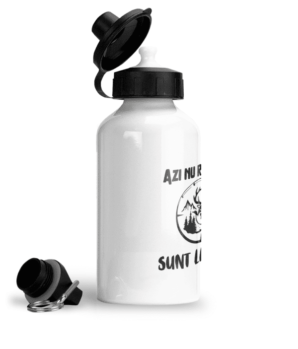 Bidon sport din aluminiu cu carabină „Azi nu răspund. Sunt la pește” - imagine 2