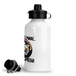 Bidon sport din aluminiu cu carabină „Somnu-i mare… la propriu”