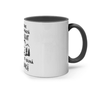 Cană ceramică colorată „Mai bine o zi proastă la pescuit decât o zi bună la muncă”