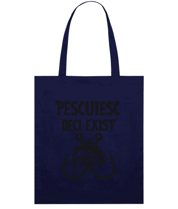 Sacoșă din bumbac „Pescuiesc. Deci exist” - imagine 5