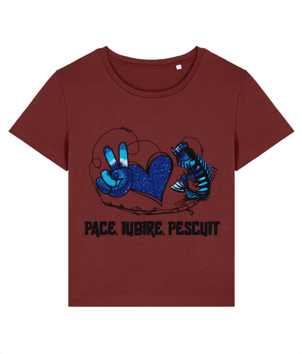 Tricou damp „Pace, iubire, pescuit” - imagine 8