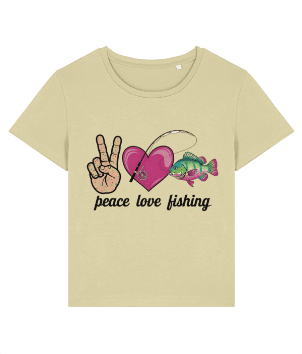 Tricou damă „Peace, love, fishing” - imagine 7