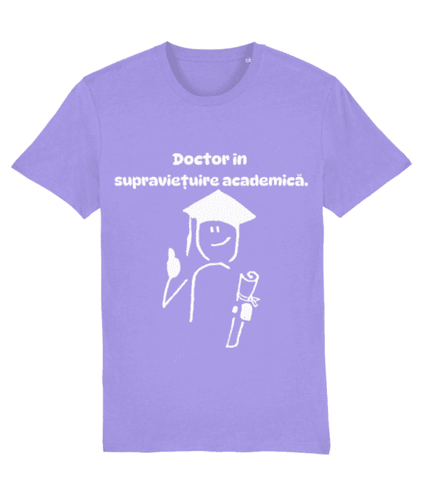 Tricou unisex „Doctor în supraviețuire academică” - imagine 3