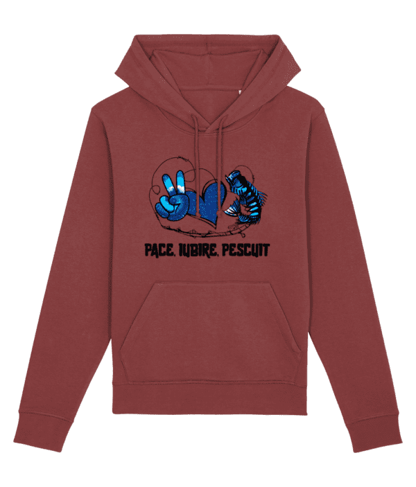 Hanorac unisex „Pace, iubire, pescuit” - imagine 8
