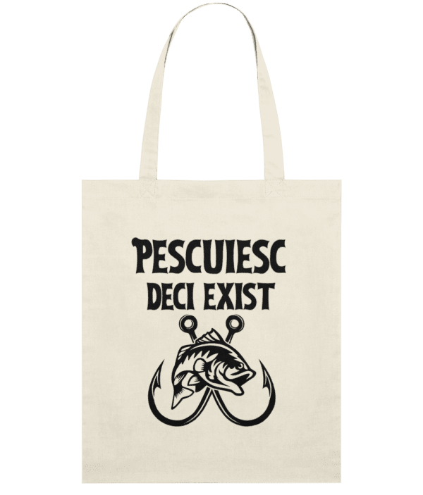 Sacoșă din bumbac „Pescuiesc. Deci exist” - imagine 4