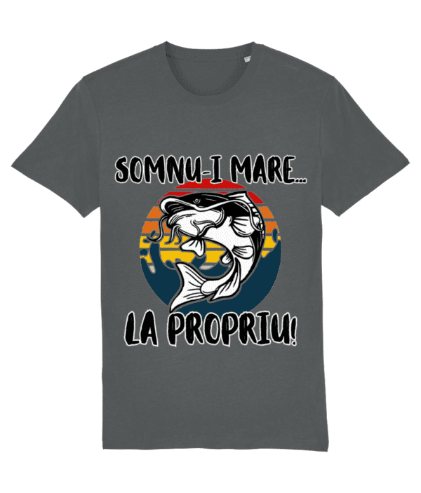 Tricou personalizat cadou amuzant pentru iubitorii de mers la peste sau pescuit si somn pescari amatori si profesionisti Somnu-i mare