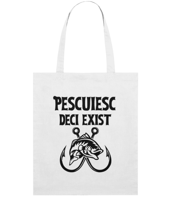 Sacoșă din bumbac „Pescuiesc. Deci exist” - imagine 2