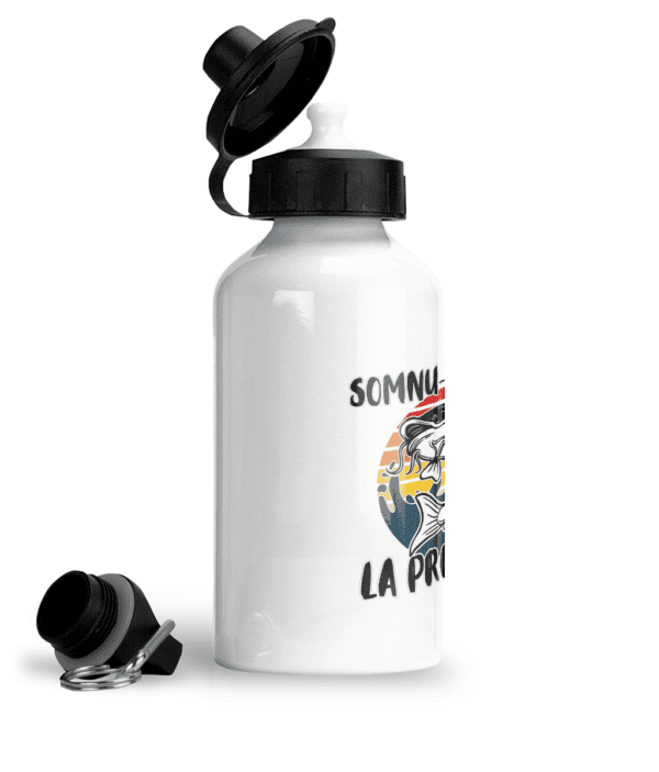 Bidon sport din aluminiu cu carabină „Somnu-i mare... la propriu” - imagine 3