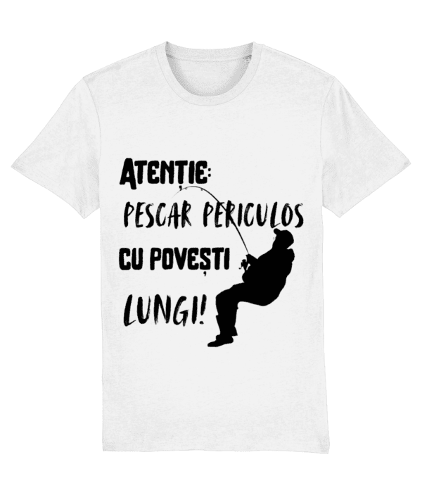 Tricou „Atenție: pescar periculos cu povești lungi” - imagine 2