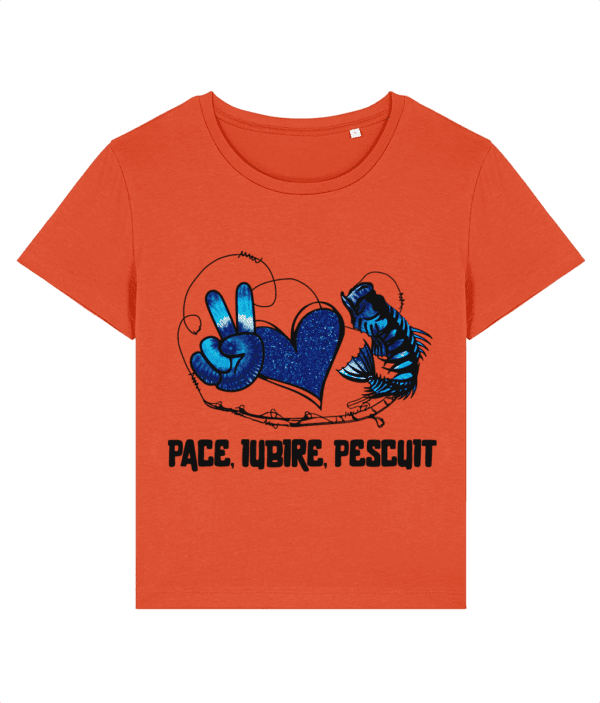 Tricou damp „Pace, iubire, pescuit” - imagine 5
